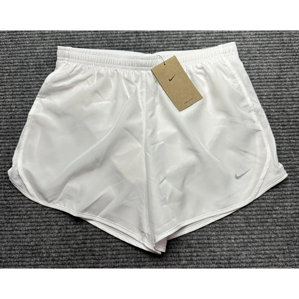 Nike Dri-FIT Running Shorts Kids XL White Standard Fit Athletic Gym Training New